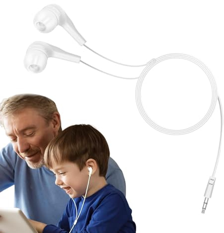 fanelod - Écouteurs intra-auriculaires filaires avec prise jack 3,5 mm | Écouteurs intra-auriculaires filaires pour ordinateurs portables, téléphones, enfants, femmes