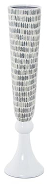 JARRÓN NACAR 91CM C/PIE RESINABLANCA_°17X91CM