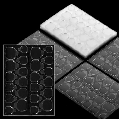 ElevateTech Adesivi per unghie su entrambi i lati, trasparenti, set da 360 pezzi, impermeabili, traspiranti, in gelatina, durevoli da spingere le unghie, pastiglie adesive per unghie artificiali