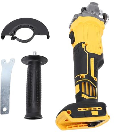 Cordless Angle Grinder,for 20v Batteries, 6600RPM Brushless Electric Grinder, 4 Variable Speed Metal Grinder for 4.9''Wheels with Adjustable Auxiliary Handle for Cutting, Polishing