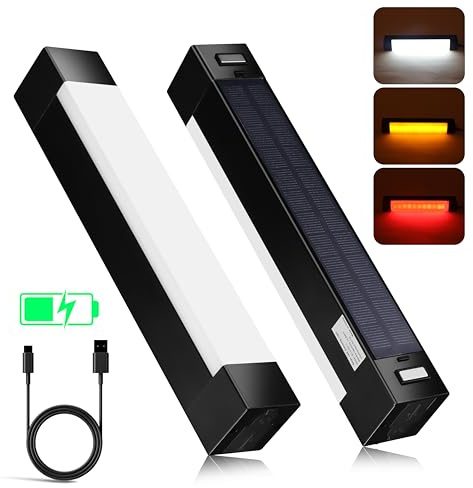 Phonar Solar Camping Laterne, Tragbare Ultrahelle LED-Taschenlampe, 6-8 Stunden Laufzeit, USB-C Ladegerät, Elektronische Laterne für den Außenbereich, Wanderlesung