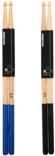 Veemoon Rutschfeste Drumsticks aus Ahornholz mit Holzspitze 2 Paar Schlagzeug Stäbe für Alltag und Übung Leichter Griff Tropfenförmiges Design Musik Zubehör