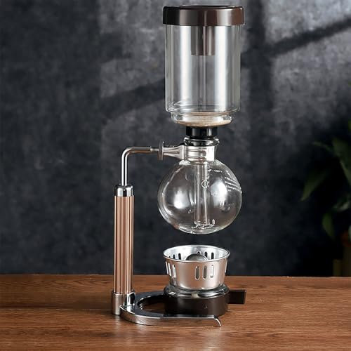 LIULIQ Syphon Kaffeemaschine, Siphon Kaffeemaschine, Vakuum-Kaffeemaschine mit Gaze-Filter und Anti-Verbrühung Design, 120℃ hohe Temperatur standhalten kann, robust und langlebig für Office Clubhouse