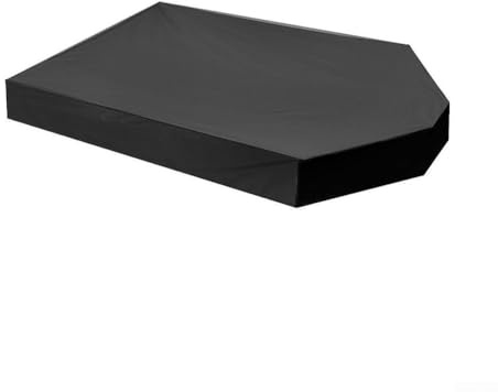 Aprilsunnyzone Waterproof Oxford Cloth Sandbox Cover with Protective Boat Shape Canopy for Outdoor Sandbox and Play Tables (Black)