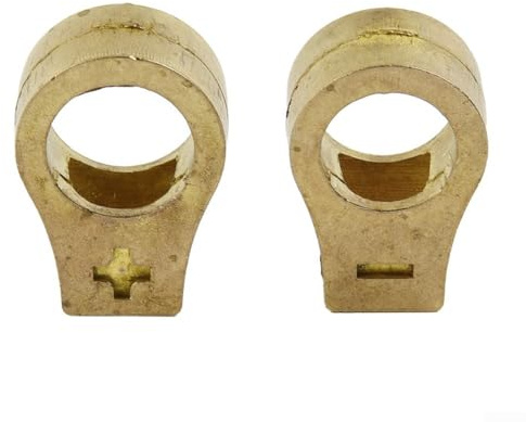 Bebykilemi 2 morsetti terminali per batteria in ottone puro, connettori superiori da 17 a 19 mm di diametro interno per auto, camion, autobus, cavi di ricarica di avviamento