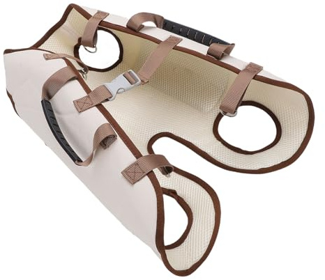 Cryfokt Portable Dog Lift Harness, Backpack Dog Carrier Bag with Leash Shoulder Straps, Breathable Pet Legs Hip for Back Legs, Outdoor Pet Lifting (M)