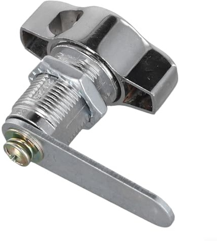 Cerradura de leva de aleación de zinc sin llave, candado mecánico para puerta de muebles, para gabinete, cajón, buzón, armario, armario, seguridad de taquilla, instalación, plata, tamaños de 16/20/25