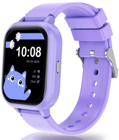 Kids Smart Watch,1.8 DIY Face 14 Games Smart Watch for Kids Fitness Tracker with Heart Rate Sleep Monitor 20 Sport IP68 Calorie Step Counter Class Mode Alarm with/without APP for Boys Girls (Purple)