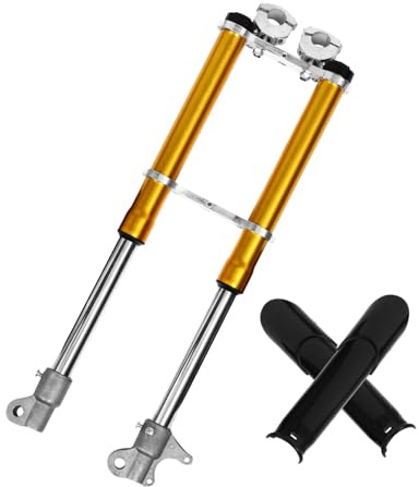 Hemobllo Forcella Ammortizzata Anteriore Mini Dirt Bike con Doppia Molla Sospensione con Assorbimento Urti Ricambio Versatile per Moto Cross