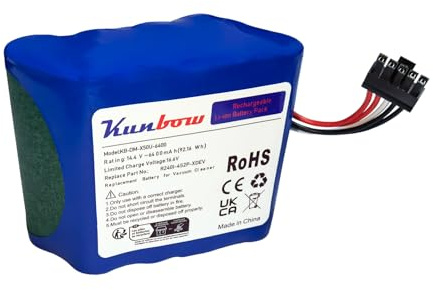 Batteria di ricambio da 6400 mAh per Dreame X50 Ultra, batteria per robot aspirapolvere Dreame X40 Pro Ultra (14,4 V/92,16 Wh).