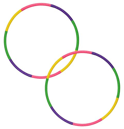 2er Set Hulahoopreifen Für Kinder,Hula Hoop Reifen Kinder, 8 Segmenten 58cm 100G, Spielzeug Für 3-12 Jahre, Outdoor Sport & Familienspiele
