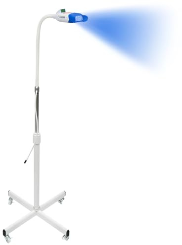MIUKYUI Lampada per lo sbiancamento dei denti professionale a LED, 6000 mW/cm², ruote a 360° con freno, 20 minuti per clinica dentale, salone di bellezza