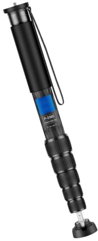 Base monopiede in carbonio da 65 pollici per fotocamera DSLR con monopiede per fotocamera estensibile con gambe ribaltabili