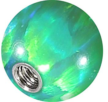 PIERCINGLINE Universelle Schraubkugel mit Innengewinde | SYNTHETISCHER OPAL | Piercing Aufsätze Kugel Ersatz | Farb & Größenauswahl