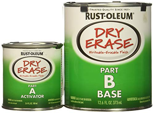 Rust-Oleum 241140-2PK Specialty Dry Erase Brush-On Paint Kit, White, 2 Pack