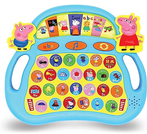 Peppa Pig Laugh and Learn Alphaphonics Interactive Toy Multicolor, PP03SB | Aesthetic Letters Sound Learning Gadget with Interactive Quizzes for Toddlers Nursery. Educational School Gifts for Kids.