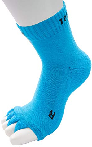TOETOE - Väsentlig - Bomull Tåseparator Tåstrumpor (Turkos, 35-46)