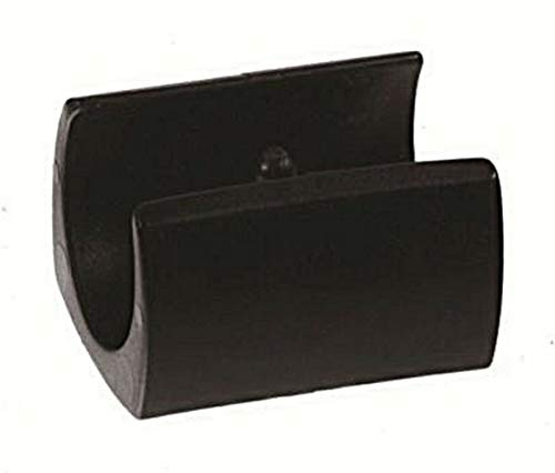 4 pattini di bloccaggio della scocca/sedia pattini in plastica, nero, con 1 perno, per tubi tondi