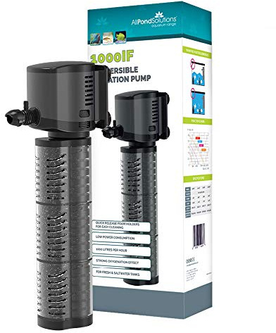 AllPondSolutions 1000IF Internal Aquarium Filter 1000L/H – Submersible Fish Tank Filter with Venturi Aeration for Coldwater & Tropical Tanks up to 180L