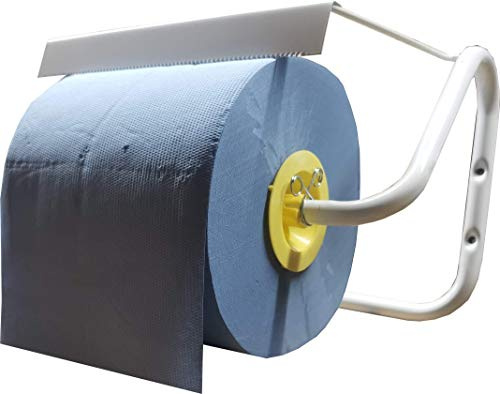 1 Wandhalter in Weiss + 1Rolle Putzpapier 2 lagig Putztuchrolle