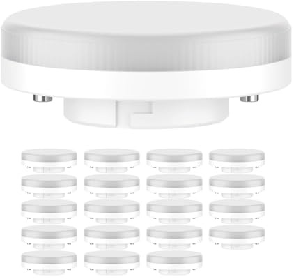 ledscom.de 20 Stück GX53 LED Leuchtmittel, weiß (4100 K), 6,5 W, 550lm, 3-Stufen-Dimmer, matt