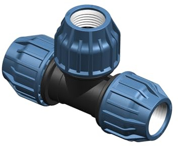 vers. Anschlüsse 32mm PE Rohr Kunststoff Fitting PP Klemmverbinder (32 mm T-Verschraubung Reduzierung)