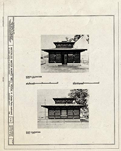 Historic Pictoric : Blueprint HABS Iowa,7-WATLO,3- (Sheet 4 of 5) - Waterloo Water Works, Well House 4, Fairview & Lafayette Avenue, Waterloo, Black Hawk County, IA 18in x 24in