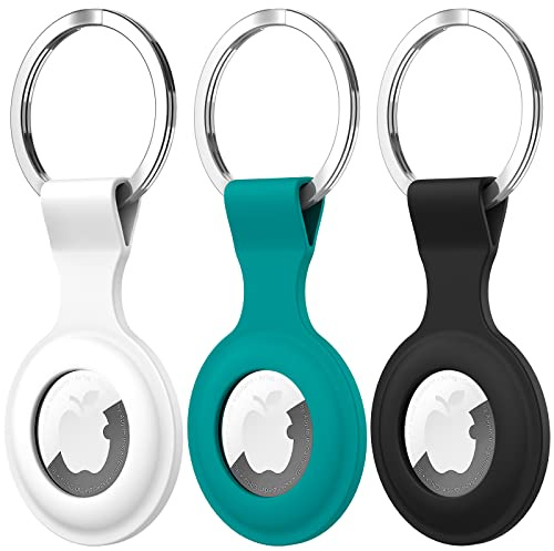 Diruite 3-Pack Nyckelring för Apple AirTag Skyddsfodral Pendant, Locator Tracker Cover Case Cover Cover Nyckelring för Apple AirTag Case Key Ring