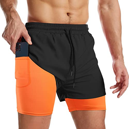 Danfiki Kurze Hosen Herren Sporthose Running Shorts Laufshorts Schnell | Sport,Hose,Leicht,Schnell,Reißverschlusstasche,Taschen,Laufen,Basketball,Swim,Gym,Freizeit,Fitness,Training,