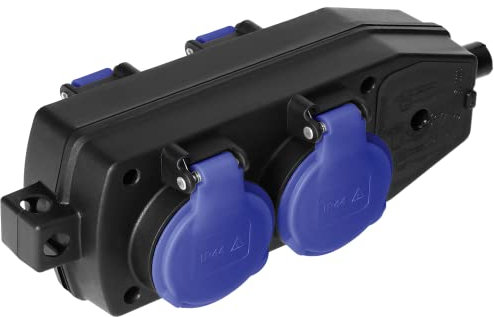 ORNO AE-13237(GS) Hermetischer Verteiler mit 4-Steckdosen Schlagfest IP44 Stecker Schuko Version