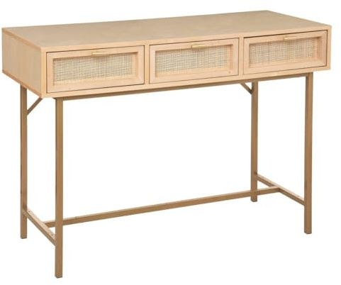ATMOSPHERA CREATEUR D'INTERIEUR Console Rayo 3 tiroirs en Maille Tubulaire