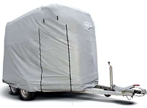 CAPA® Skyddsfodral hästsläp som skyddande överdrag garage skyddstak skydd för 2 hästar hänge grå