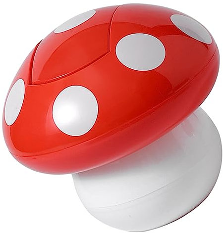 Cabilock Mini Poubelle De Champignon Rouge Et Blanc Bureau Abs Solide Décorative Compacte Pour Déchets Ménagers Corbeille à Papier Kawaii