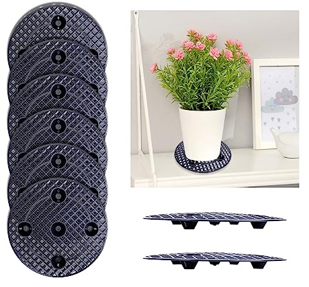 Tefola Topfpflanzenständer outdoor, 6 Stück Blumentopf Ständer Drainage Mesh, große Topfpflanzenständer, 30.5 cm Deck Bodenschutz für Innenbereich Bonsai Außenbereich Schale Garten Pflanzkübel