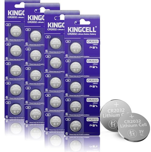 KINGCELL CR2032 Lithium 3V Coin Battery (20 Pack) - 70% Extra Life & Leakproof Design & Child Safe - For Apple AirTags, Key Fobs & Medical Devices - 10 Year Shelf Life Guaranteed
