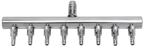 Pawfly Aquarium Air Flow Control Lever Valve 8-Way Valve Distributor Chromium CopperFish Tank Splitter Pump Accessories