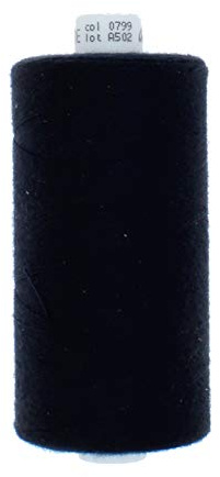 1000 Meter Polyester Nähgarn Stärke 120 (799 - schwarz)