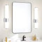 meoaow Applique murale LED pour salle de bain - Lampe de salle de bain 6 W - Lot de 2 - Couleur de lumière blanche neutre 4000 K - Applique murale pour miroir latéral - Chrome 35 cm