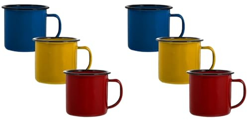 COLLBATH 6 Pz Tazza smaltata casa versare bicchiere per bevande pentola tazze da bere vintage tazzine caffe tazze caffe tazza da coffee mug in smalto smaltate