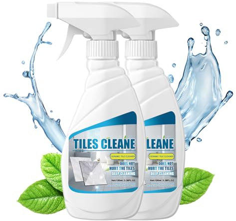 Fliesen- und Fugenreiniger-Sprühgerät, 2024 Neu Kraftreiniger, Fliesenfugenreiniger für Alle Arten von Fliesen und Fugen Inhalt, z.B. in Küche und Bad | Tile Grout Cleaner Sprayer (2, 100ml)