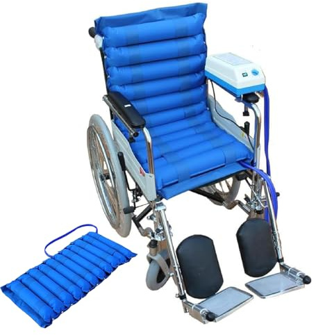Mavdecll Almohadilla Inflable para Silla de Ruedas con Bomba, colchón de Aire con cojín de Asiento para Alivio de presión alterna, para Pacientes postoperatorios sentados a Largo Plazo Que promueve