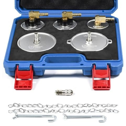 TOOSOAR Bremsenentlüftungsgerät Adapter Hauptbremszylinder-Adapterset, Adapter Bremsflüssigkeitsbehälter Set für Meisten Bremsenentlüfter, 5PCS