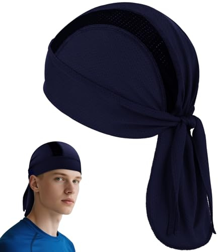 GUIZIYAO Gorro de bandana para hombre, Gorra para Bicicleta, pañuelo para la Cabeza, Bandana Ciclismo, para Deportes al Aire Libre, Motocicleta,Senderismo (Azul, Talla única)