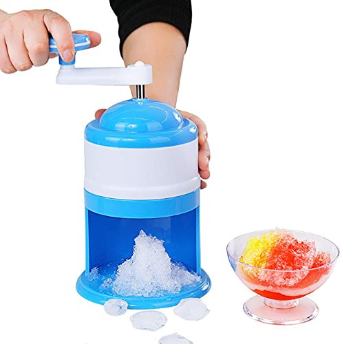 Ice Crusher Shaver - Portable Hand Crank Machine for Snow Cones, Slushies, and Fine Ice Chips