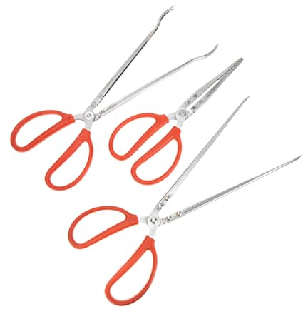 VICASKY 3pezzi Pinze Per Granchi in Acciaio Resistente Pinze Multifunzionali Antiscivolo Per Raccolta Aragoste Strumento Per Loach e Clip Per Rifiuti Utensile Da Pesca Durevole