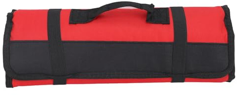Borsa per coltelli da chef con 20 scomparti, protezioni multifunzionali per portacoltelli, custodia in tela premium con cuciture resistenti per, viaggi, campeggio, regalo ideale (Rossa)