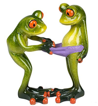 Formano lustiges froschpaar hellgrün 14cm