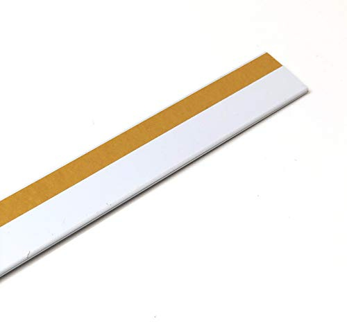 Pack de 50 portaprecios con adhesivo a 1 metro para etiquetas de 30mm Color Blanco. Etiquetas Precios Tienda, Portaprecios Estantería, Portaprecios Adhesivo, Carteles para Precios
