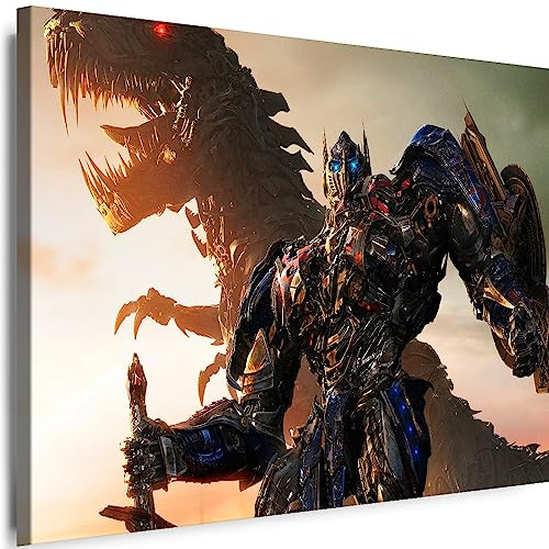 Myartstyle - Bilder Film Transformers 60 x 40 cm Leinwandbilder XXL - 1 Teilige Wandbilder Film Popular Movies Kunstdrucke w-P-2020-117