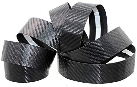 YFCTLM Lenker Lenkerband 1 Paar wasserdichte Rennrad Lenkerband Carbon-Faser-3D-Textur-Tropfen-Bar Lenker Carbon Look schwarz PU-Straps
